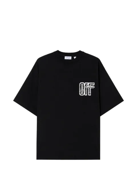 Off-White Motion Arrow skate short-sleeve T-shirt Black 44MAA120F26J00Y001