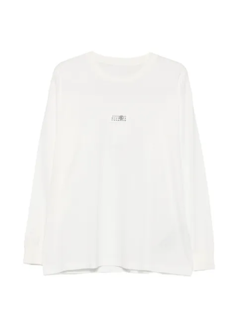 MM6 Maison Margiela logo-patch long-sleeve T-shirt White SH0NH0028M20258