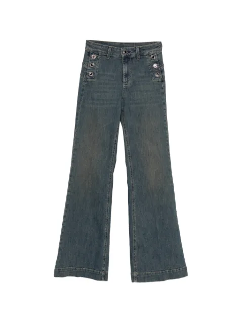 LIU JO button-detail flared jeans Blue UF6093D0328