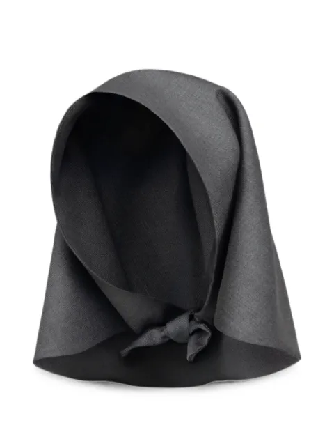 THE ARKOW Eva virgin wool headscarf Grey TAB004C