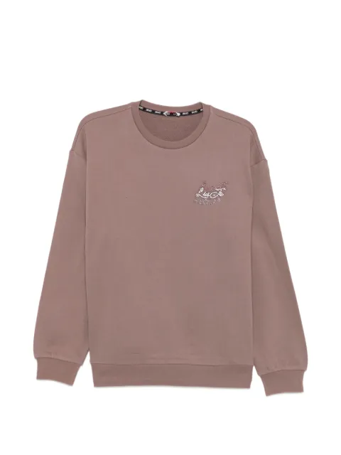 LIU JO rhinestone-embellished drop-shoulder sweatshirt Neutrals TF6217FS091