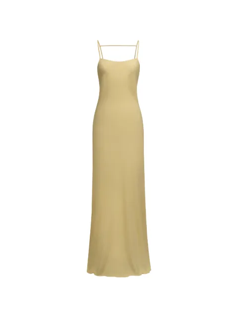 THE ARKOW Laura crepe open-back maxi dress Yellow TAR035C10BA