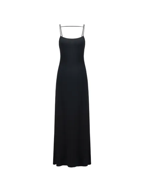 THE ARKOW Laura open-back crepe maxi dress Black TAR035C1BA