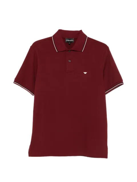 Emporio Armani logo-patch polo shirt Red EM004606AF23090