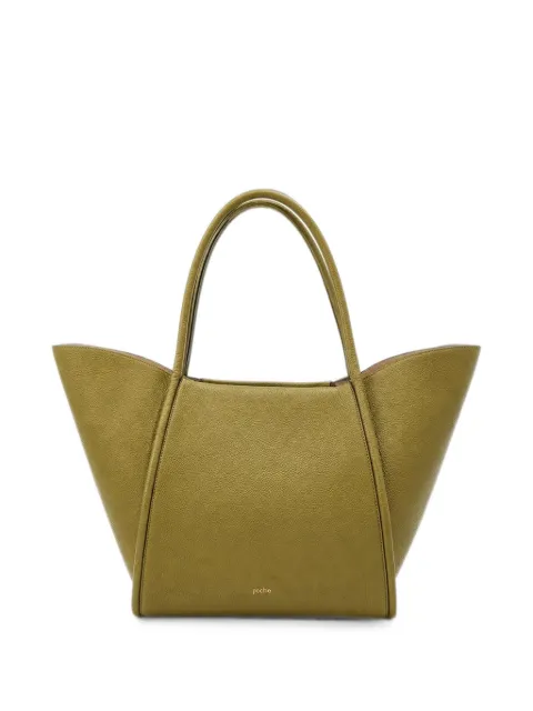 Poche Paris grainy leather tote bag Green ACW0326134839