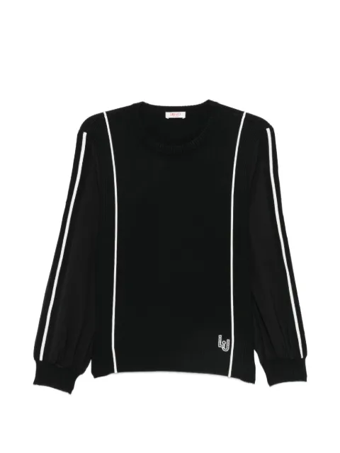 LIU JO contrast-stripe sweatshirt Black TF6161MS49I