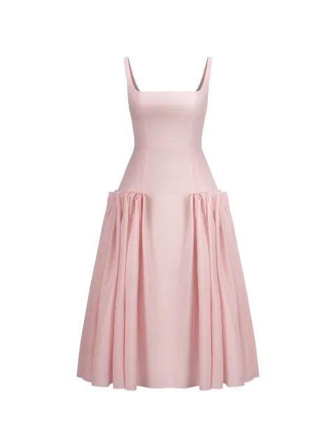 THE ARKOW Sienna pleated midi dress Pink TAR049C9BA