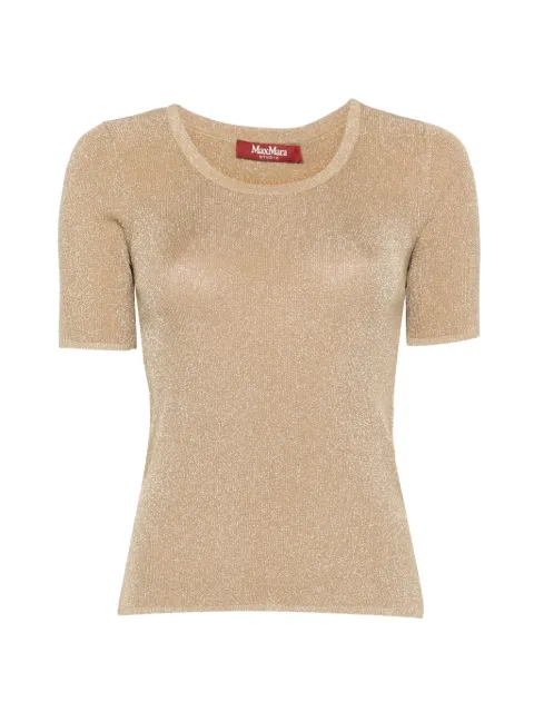 Max Mara scoop-neck T-shirt Gold 2626366131600
