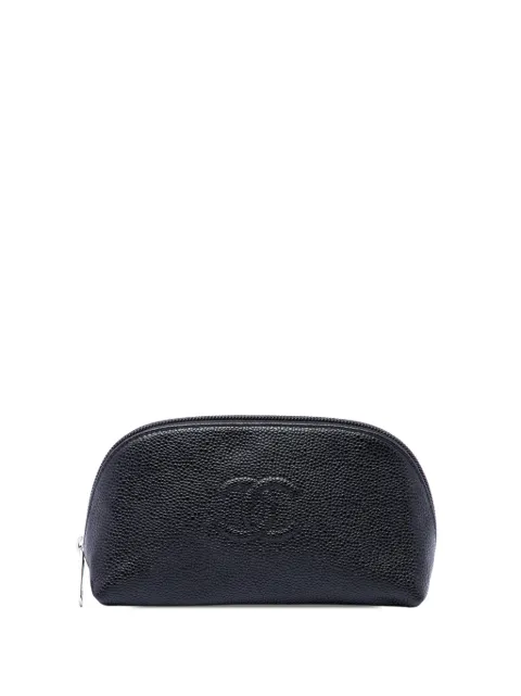 CHANEL Pre-Owned 2012 CC Caviar Cosmetic Cosmetic pouch Black CE3I4JHMDE6FWQSD