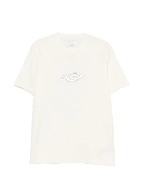 Y-3 logo-print T-shirt Neutrals KW8184