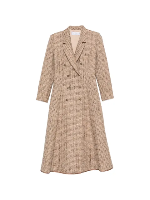 DE SANTIS peak-lapel double-breasted coat Neutrals AB63