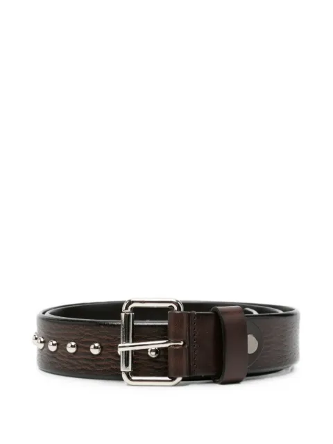 P.A.R.O.S.H. stud-embellished grained leather belt Brown LOUBELTD040510B