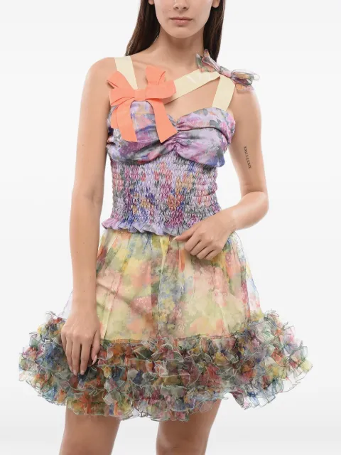 Viktor & Rolf Haute Fantaisie floral-print bow-detail top Purple TT0353224323