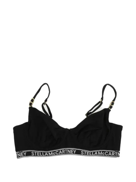 Stella McCartney logo-underband underwired bra Black 900511SBR41P