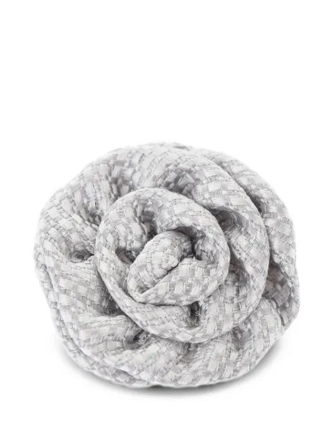 Corneliani embroidered silk-lapel pin Grey 77HDS061204960