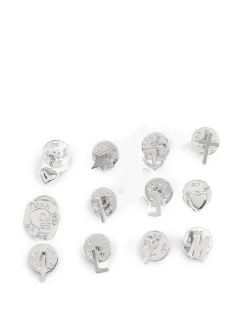 DSQUARED2 logo-engraved motif pins set (12-set) Silver S17PN1040372F124