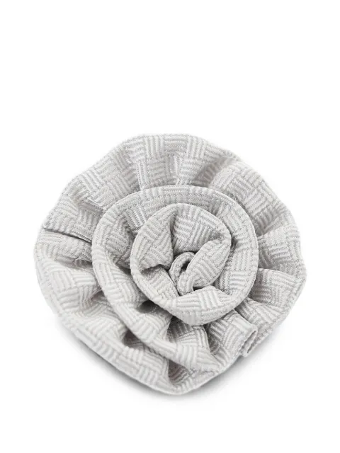 Corneliani embroidered silk lapel pin Grey 77HDS06120496013