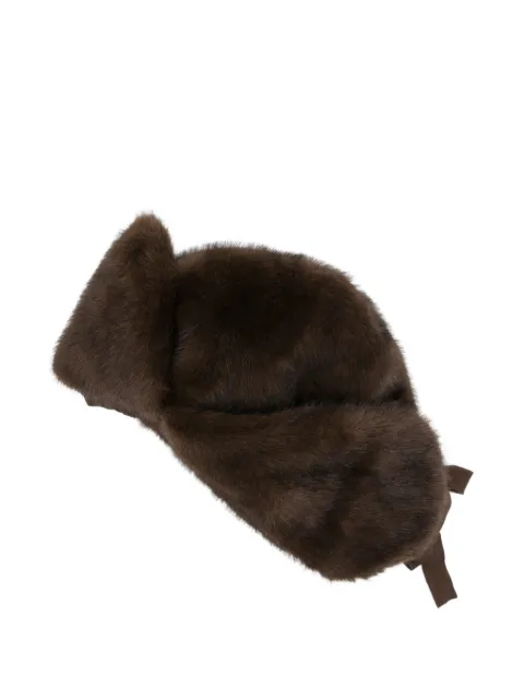 P.A.R.O.S.H. Pulse26 bow-detail hat Brown D010541PULSE26