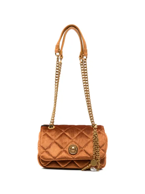 TWINSET quilted velvet shoulder bag Brown 262TB7240