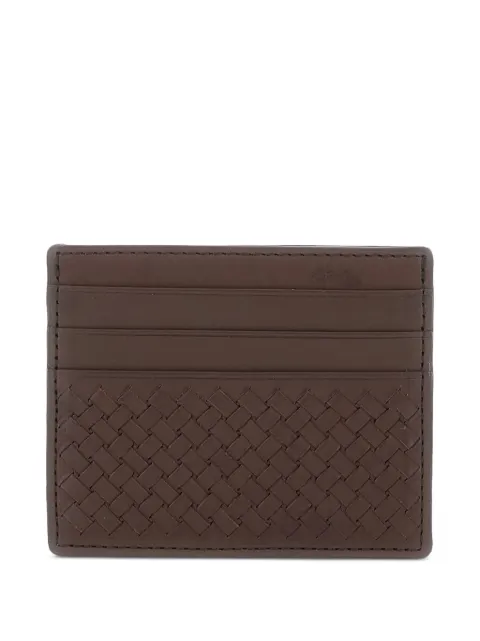 DRAGON DIFFUSION woven leather card holder Brown 8051