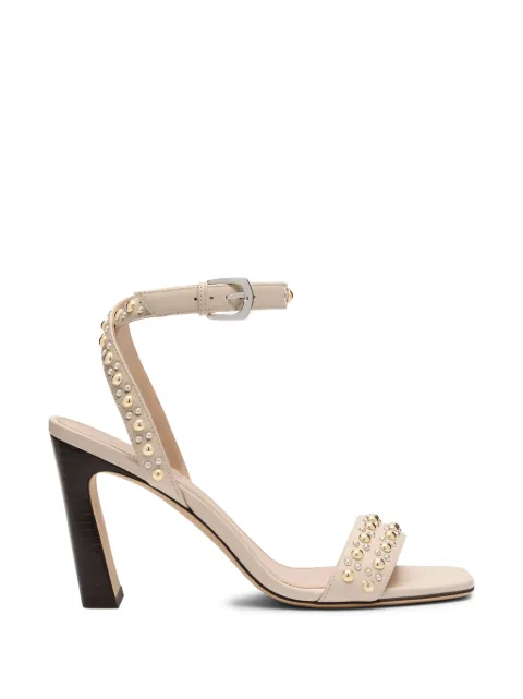 Stuart Weitzman Perry stud-embellished heeled sandals Neutrals SO244SLCZ5J