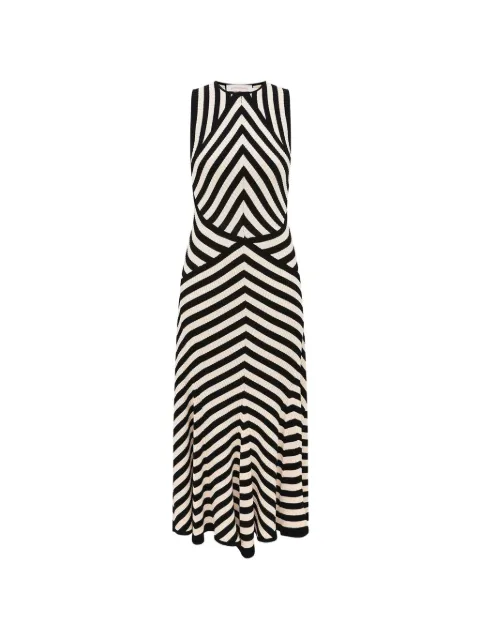 ZIMMERMANN Valiant Deco stripe midi dress Black 9286DF261