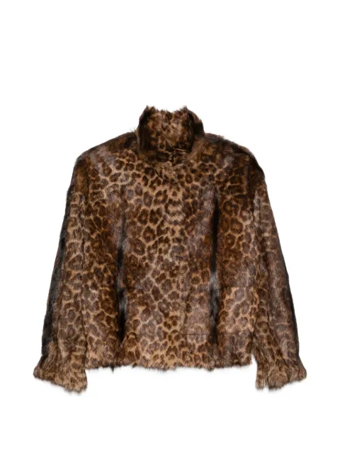 Salvatore Santoro leopard-print long-sleeve jacket Brown 51010D