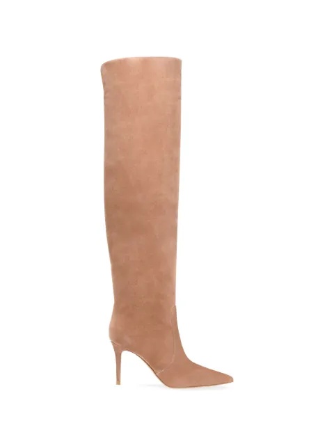 Gianvito Rossi Hansen Cuissard suede boots Neutrals G8014285RICC45