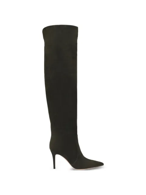 Gianvito Rossi Hansen Cuissard suede boots Green G8014285RICC45