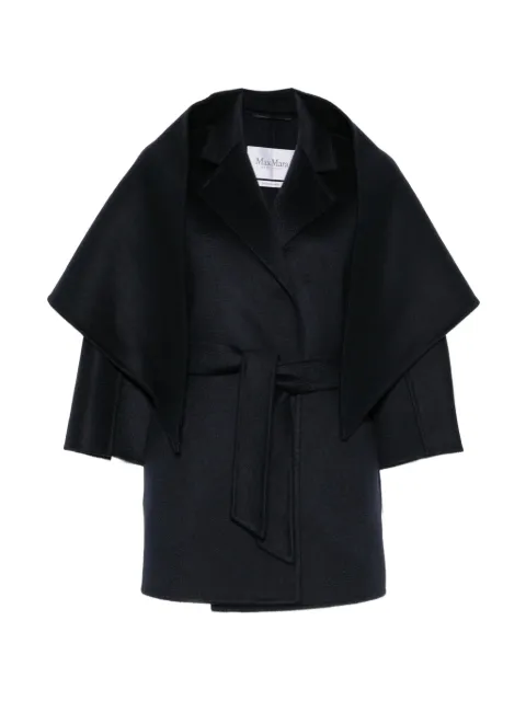 Max Mara belted shawl-collar coat Blue 2621036011600