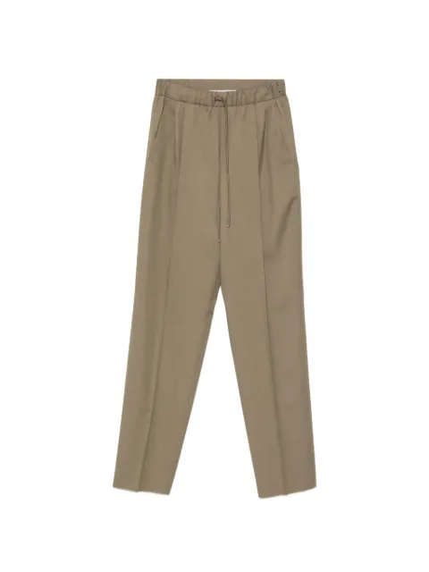 Max Mara drawstring virgin wool trousers Brown 2621136231600
