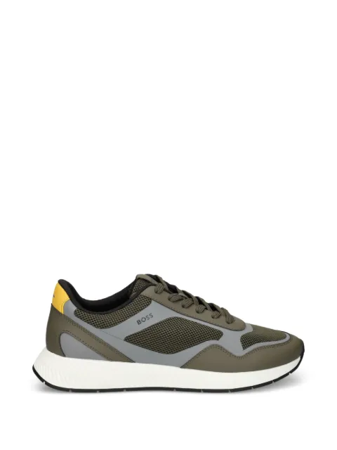 BOSS logo-print sneakers Green 50568928