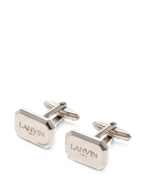 Lanvin logo label cufflinks Silver 984530