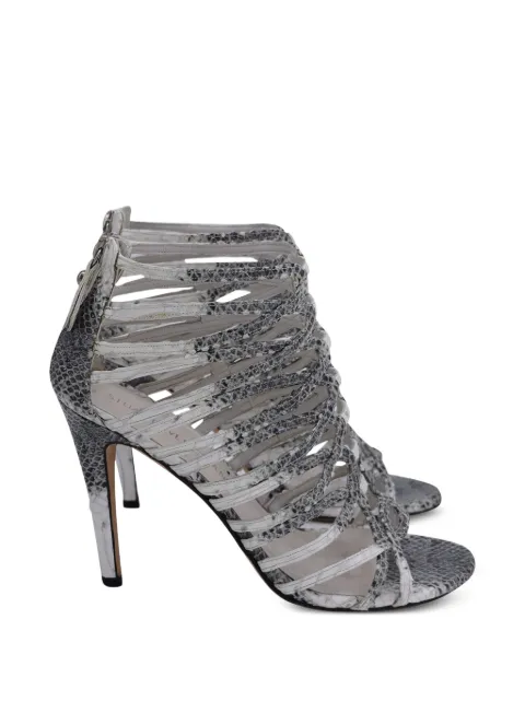 Stuart Weitzman Loops python-embossed sandals Grey NAPPUUSSH373836W