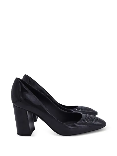Bottega Veneta Pre-Owned Intrecciato block heel pumps Black NAPPUUSSH372929W