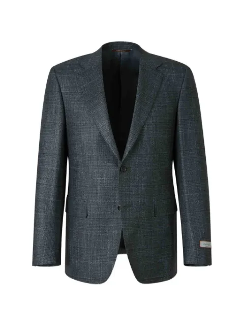 Canali checked single-breasted jacket Grey 12280CF01752
