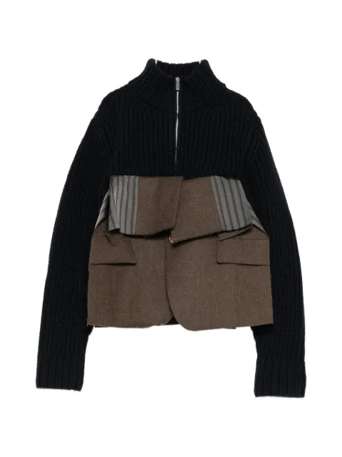 sacai hybrid panelled jacket Blue 2608640