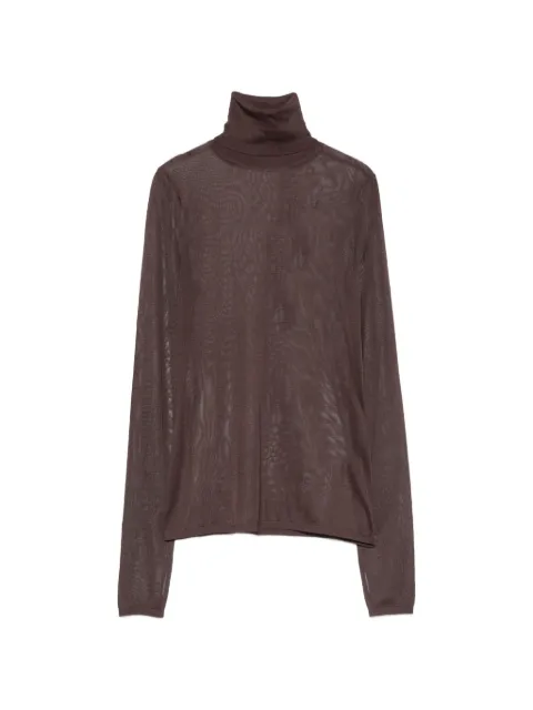 ZIMMERMANN fine-knit high-neck sweater Brown 0227TF26R