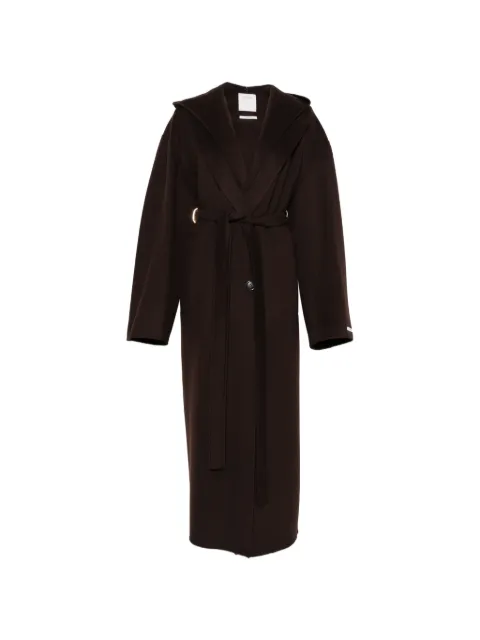Sportmax hooded belted coat Brown 2622016012600