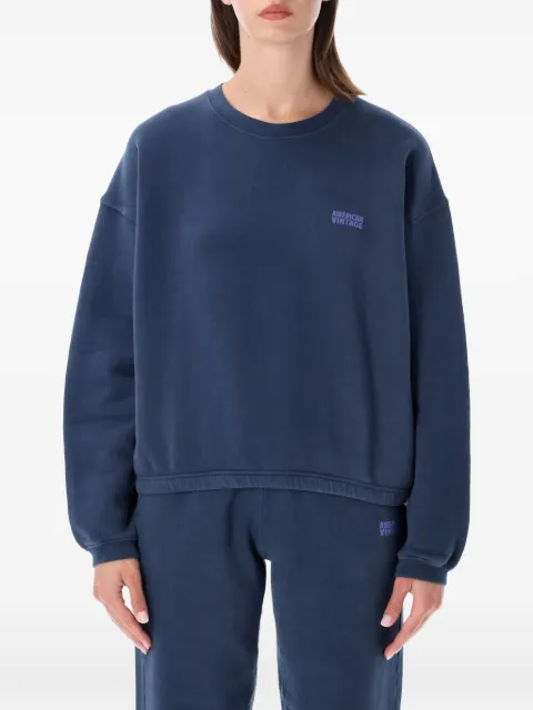 American Vintage Izubird logo-print sweatshirt Blue IZU03A