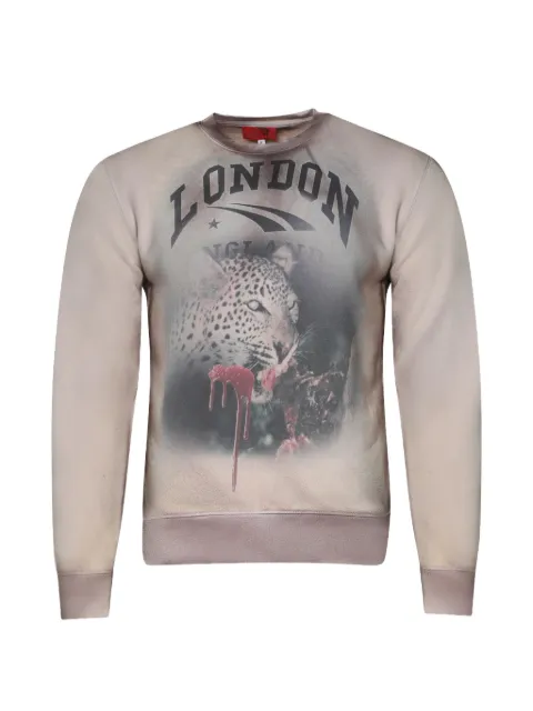 LA MASKARADE Dirty London graphic-print sweater Neutrals DIRTYLONDONCREWNECK