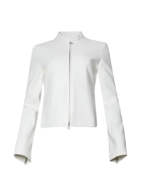 Courrèges Vinyl City biker jacket White 326CBL379VY0014