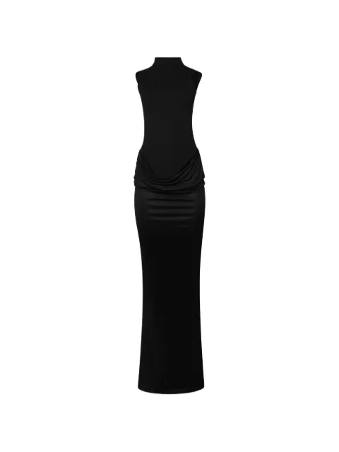 Burc Akyol Caryatid draped maxi dress Black BA5FD09