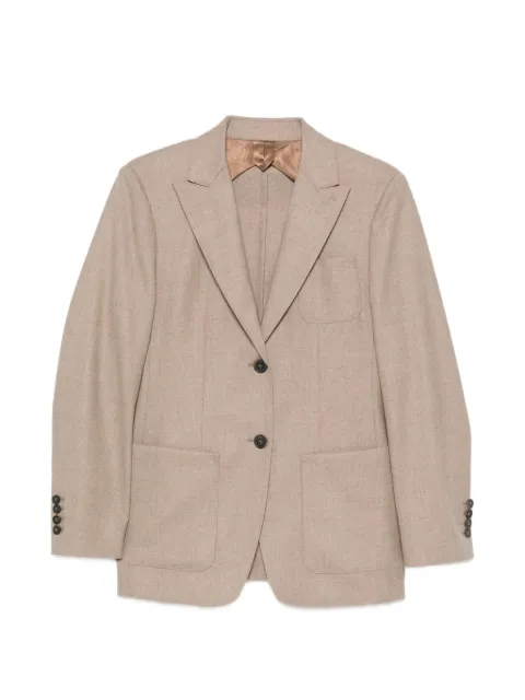 Max Mara single-breasted notch-lapels blazer Neutrals 2621046191600
