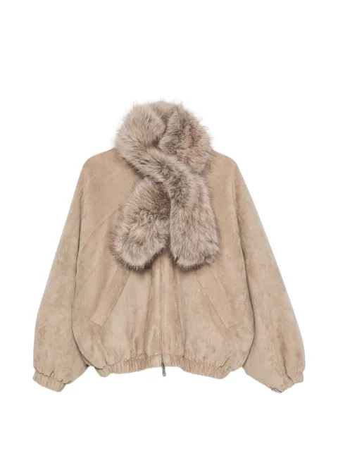 VALENTINI 1972 reversible faux-fur jacket Neutrals 4141REV