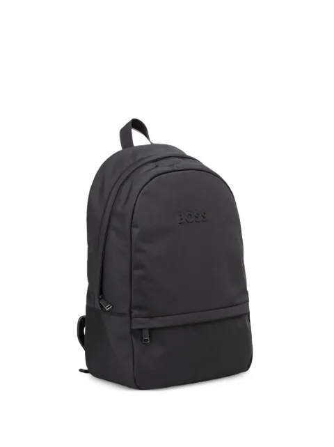 BOSS logo-detail zip-fastening backpack Black 50567729