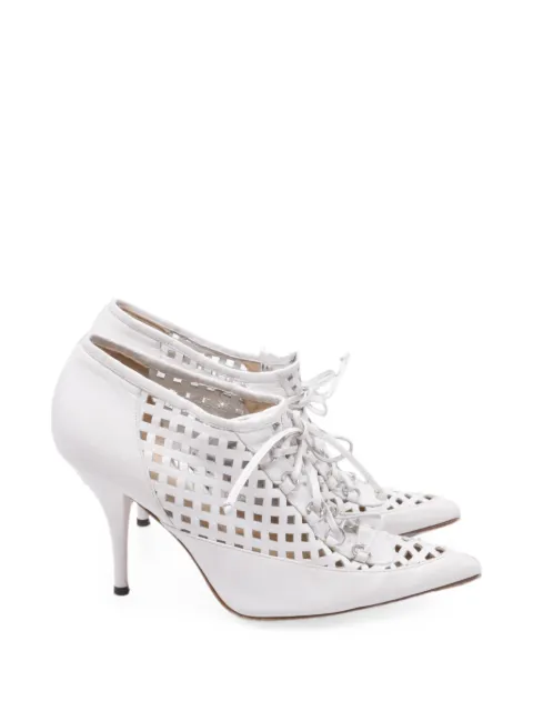 Versace Pre-Owned lace-up cut-out mules White GILTPUUSSH764346W