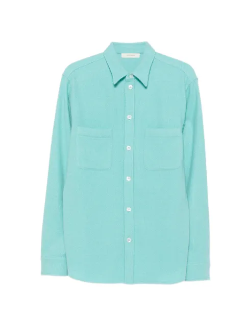 Umit Benan button-up chest-pocket shirt jacket Blue FW26M229118850702