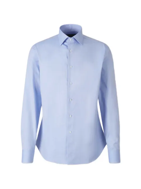 Canali spread-collar button-down shirt Blue CCL7018GA03807