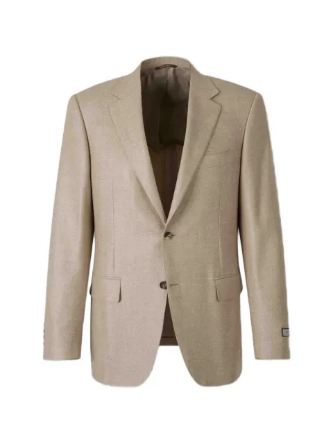 Canali single-breasted notch-lapel blazer Neutrals 22280CU06189